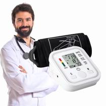 Aparelho Monitor de pressão arterial Com Voz Em Portugues - Braço Medidor portatil automático digital