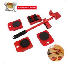Aparelho Movedor 5 Peças Kit Levantador De Móveis Grandes Pesados Ferramenta Muito Util Para Movimentar Seu Movel Sozinha Aguenta Ate 150Kg