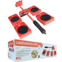Aparelho Movedor de Móveis Kit 5 Rodinhas 150kg Suporte 360