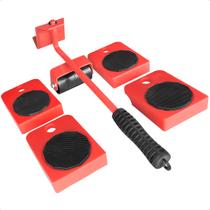 Aparelho Movedor Levantador kit 5 rodinhas para Mudança de Móveis Grandes 360 150 kg para