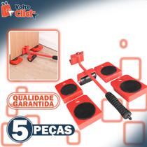 Aparelho Movedor Levantador kit 5 rodinhas para Mudança de Móveis Grandes 360 150 kg para
