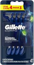 Aparelho para Depilação Gillette Corpo Descartável Leve 4 Pague 3 unidades