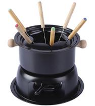 Aparelho Para Fondue 11 Peças Lucerna Aço Carbono Preto