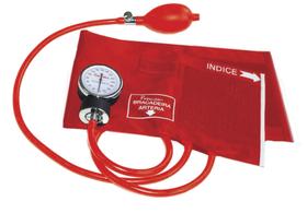 Aparelho Para Medir Pressão Manual Esfigmomanômetro Aneróide Cor Vermelho Premium