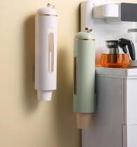 Aparelho Porta Copinho Agua Descartavel 1 Unidade Dispenser De Parede Branco E Verde