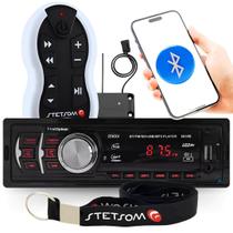 Aparelho Rádio Automotivo Mp3 Carro Fm Usb Player Bluetooth + Controle Distancia Stetsom