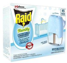 Aparelho Repelente Elétrico Raid Family + 1 Refil De 32,9Ml