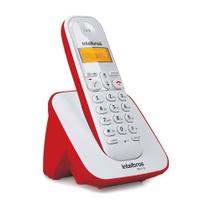 Aparelho Telefone Fixo Sem Fio Digital Branco Vermelho Bina Homologação: 7892012769