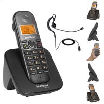 Aparelho Telefone Fixo Sem Fio Intelbras com Bina Viva Voz e Entrada para Fone de Ouvido Headset