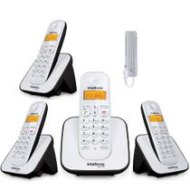 Aparelho Telefone Sem Fio 3 Ramal Bina ba teria alta duração