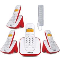 Aparelho Telefone Sem Fio 3 Ramal Bina Pilhas Alta Duração Homologação: 20121300160