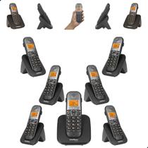 Aparelho Telefone Sem Fio Intelbras com 6 Ramais Digital Bina Viva Voz e Recarga de Alta Duração