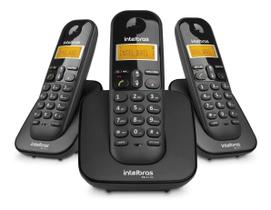 Aparelho Telefone Sem Fio Intelbras Ts 3113 Com 2 Ramais Inclusos Preto