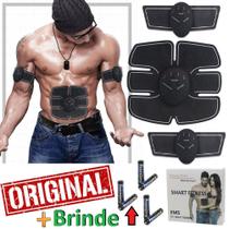Aparelho Tonificador Muscular Ems Perna Braço Abdominal Smart Fitness Elétrico Six Pad Estimulador + Pilhas Completo Aparelho Tonificador Muscular Ems Perna Braço Abdominal Smart Fitness Elétrico Six Pad Estimulador + Pilhas Completo