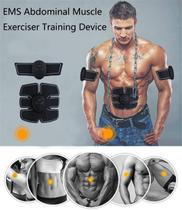 Aparelho Tonificador Muscular Ems Perna Braço Abdominal Smart Fitness Elétrico Six Pad Estimulador + Pilhas