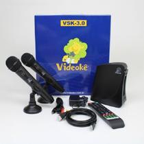 Aparelho videoke karaoke vsk 3.0 - 200 musicas + 800 créditos videokê