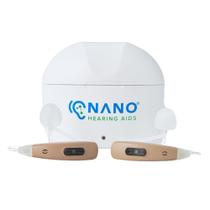 Aparelhos auditivos Nano First Ear Plus BTE para adultos e idosos