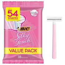 Aparelhos de Barbear Descartáveis BIC Silky Touch com 2 Lâminas - Pacote com 18
