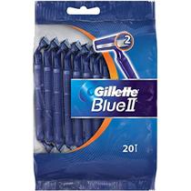 Aparelhos de Barbear Descartáveis Procter & Gamble Blue II com Lâminas Duplas 20 unidades Aparelhos de Barbear Descartáveis Procter & Gamble Blue II com Lâminas Duplas 20 unidades