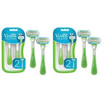 Aparelhos de Barbear Gillette Venus Extra Suave Verde para Mulheres 4 Unidades Aparelhos de Barbear Gillette Venus Extra Suave Verde para Mulheres 4 Unidades