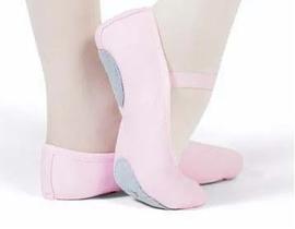 apatilha de meia ponta rosa em lona com sola dividida Ballet Adulto Capezio apatilha de meia ponta rosa em lona com sola dividida Ballet Adulto Capezio