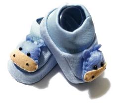 Apatinho bebê azul hipopótamo feltro