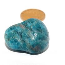 Apatita Azul Pedra Natural Rolada Da Sabedoria 26g