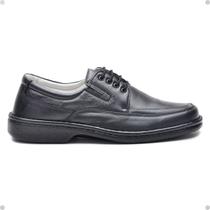apato de Couro Macio para Diabéticos Cla-Cle com Cadarço Confortável