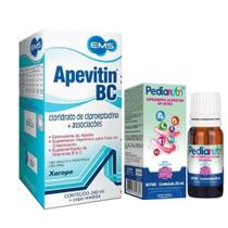 Apevitin Bc 240ml + Polivitaminco Pedianutri vitaminas A B1 B2 B3 B5 B6 C D3 E e biotina