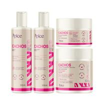 Apice Cachos Sh 300ml + Cond 300ml + Masc 300ml + Ativador 500ml