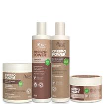 Apice Crespo Power Shampoo e Condicionador e Máscara e Creme de Pentear - Apse