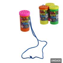 Apito de Plástico 8cm com Cordão Party Time Color - Tudo em Caixa