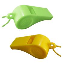 Apito de Plástico Brasil Verde e Amarelo - 12 Unidades