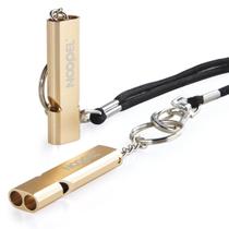 Apito de sobrevivência de emergência Noopel Double Tubes, pacote com 2 unidades douradas Apito de sobrevivência de emergência Noopel Double Tubes, pacote com 2 unidades douradas