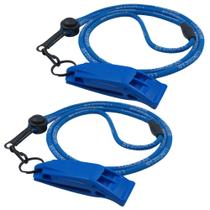 Apito LuxoGear 2 unidades 120 dB com cordão de segurança azul Apito LuxoGear 2 unidades 120 dB com cordão de segurança azul