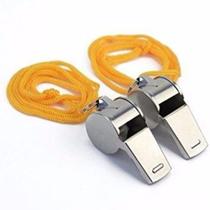 Apito Metal Arbitro Semi - Profissional 02 Unidades Art Sport