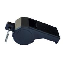 Apito Plástico Zona Livre para Árbitros Preto 105 Decibéis - Pacote C/ 12 Apitos