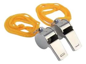 Apito Profissional De Metal Com Cordão 2 Un Cor Prata Apito Profissional De Metal Com Cordão 2 Un Cor Prata