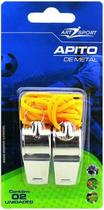 Apito Profissional De Metal Com Cordão 2 Unidades Para Jogos E Treinos Zein