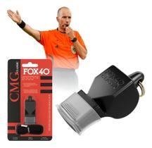 Apito Profissional Fox 40 Classic Juiz Com Cordão Cor Preto Apito Profissional Fox 40 Classic Juiz Com Cordão Cor Preto