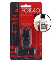 Apito Profissional Fox 40 Classic Oficial Blister Lacrado Com Cordão e Bocal De Silicone