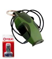 Apito Profissional Fox 40 Sharx Verde Escuro 120 Decibéis