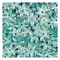 ApliAplique Flor Azul Bebe 13mm 50pçs Patch Passante Artesanato 3g