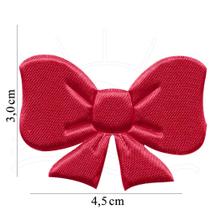 Aplicação Laço de Cetim com Pontas Pink - 3 Unid.