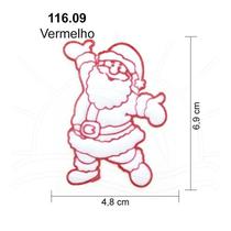 Aplicação Natal Papai Noel Cetim - 5 Apliques