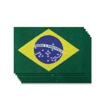Aplicação Termocolante Bandeira do Brasil 3,8x2,5cm - 6 unidades - Najar