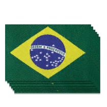 Aplicação Termocolante Bandeira do Brasil 4 x 6,3cm - 6 unidades - Najar