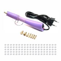 Aplicador Caneta Hotfix Bivolt 7 Pontas Aplicador de Strass Termocolante com Strass 3mm Aplicador Caneta Hotfix Bivolt 7 Pontas Aplicador de Strass Termocolante com Strass 3mm