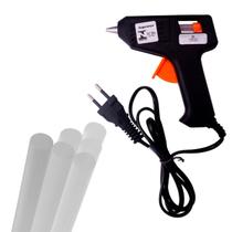 Aplicador De Cola Quente 15w Kit Com 2 Refil Recarregável Grosso