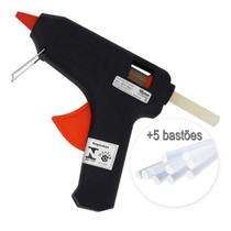 Aplicador de cola quente 20W bivolt pequena com 5 bastões